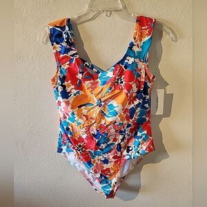 Meet Curve Swimsuit Floral Summer Colorful XL One Piece